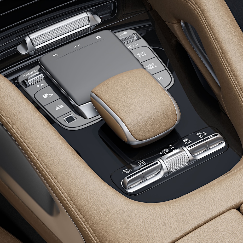 Den transparenta motorhuven på Mercedes-Benz GLS.