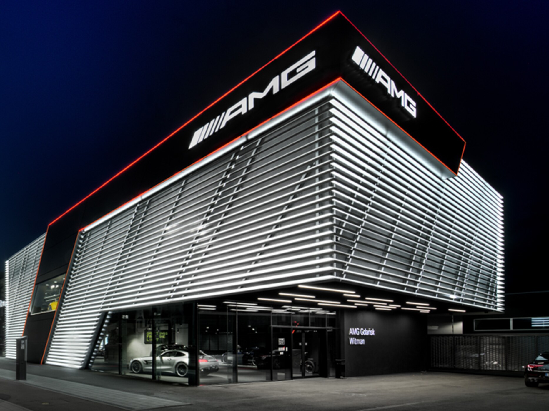 AMG Brand Center-byggnad sedd utifrån