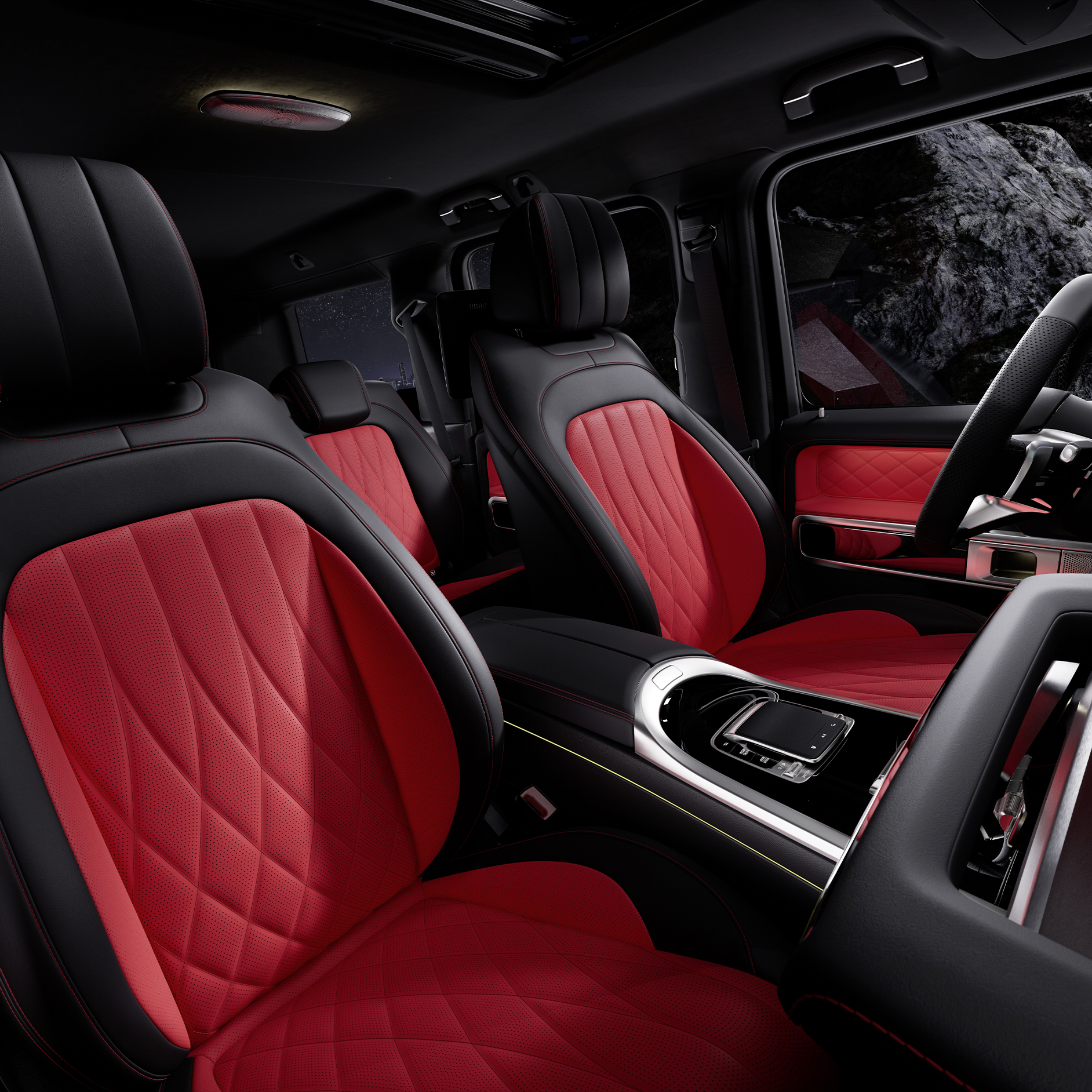 MANUFAKTUR interiör | G-Klass | Mercedes-Benz MANUFAKTUR lädersäten i Mercedes-Benz G-Klass interiör