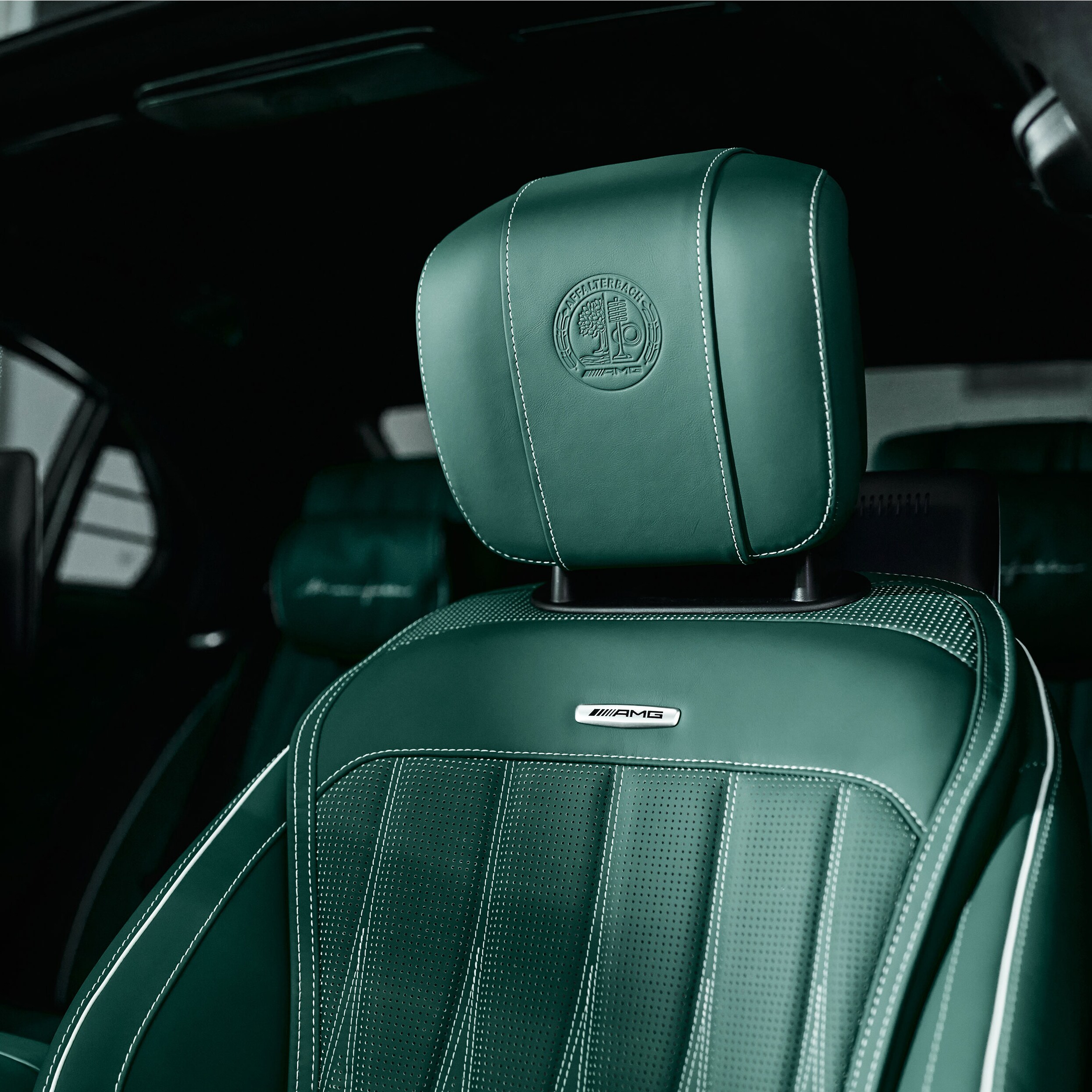 Grönt MANUFAKTUR-säte i en Mercedes-Benz