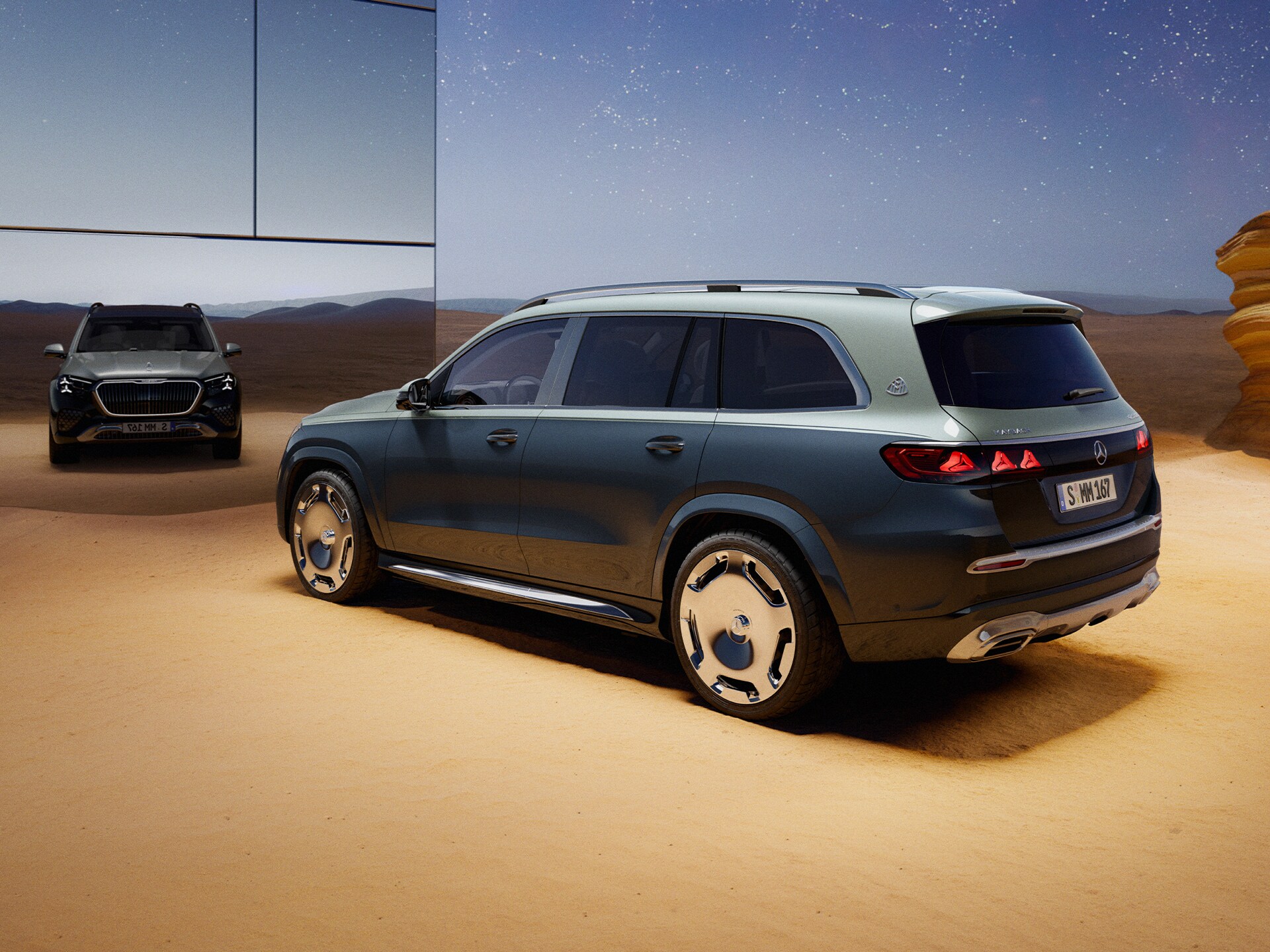 Mercedes-Maybach GLS Suv sedd ovanifrån.
