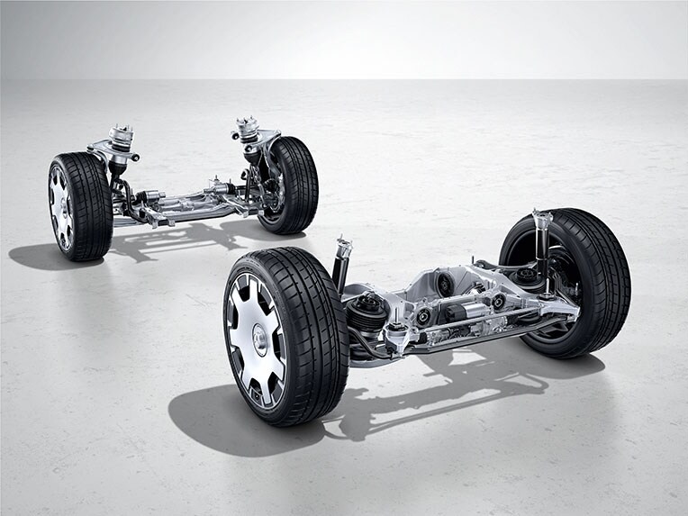 AIRMATIC-chassit hos Mercedes-Maybach EQS Suv.