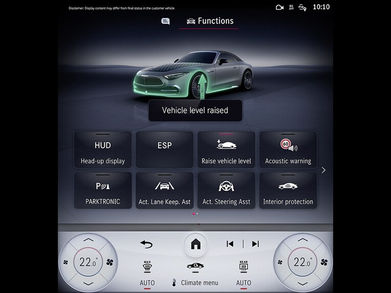Lyftsystemet för framaxeln i Mercedes-Maybach SL 680.