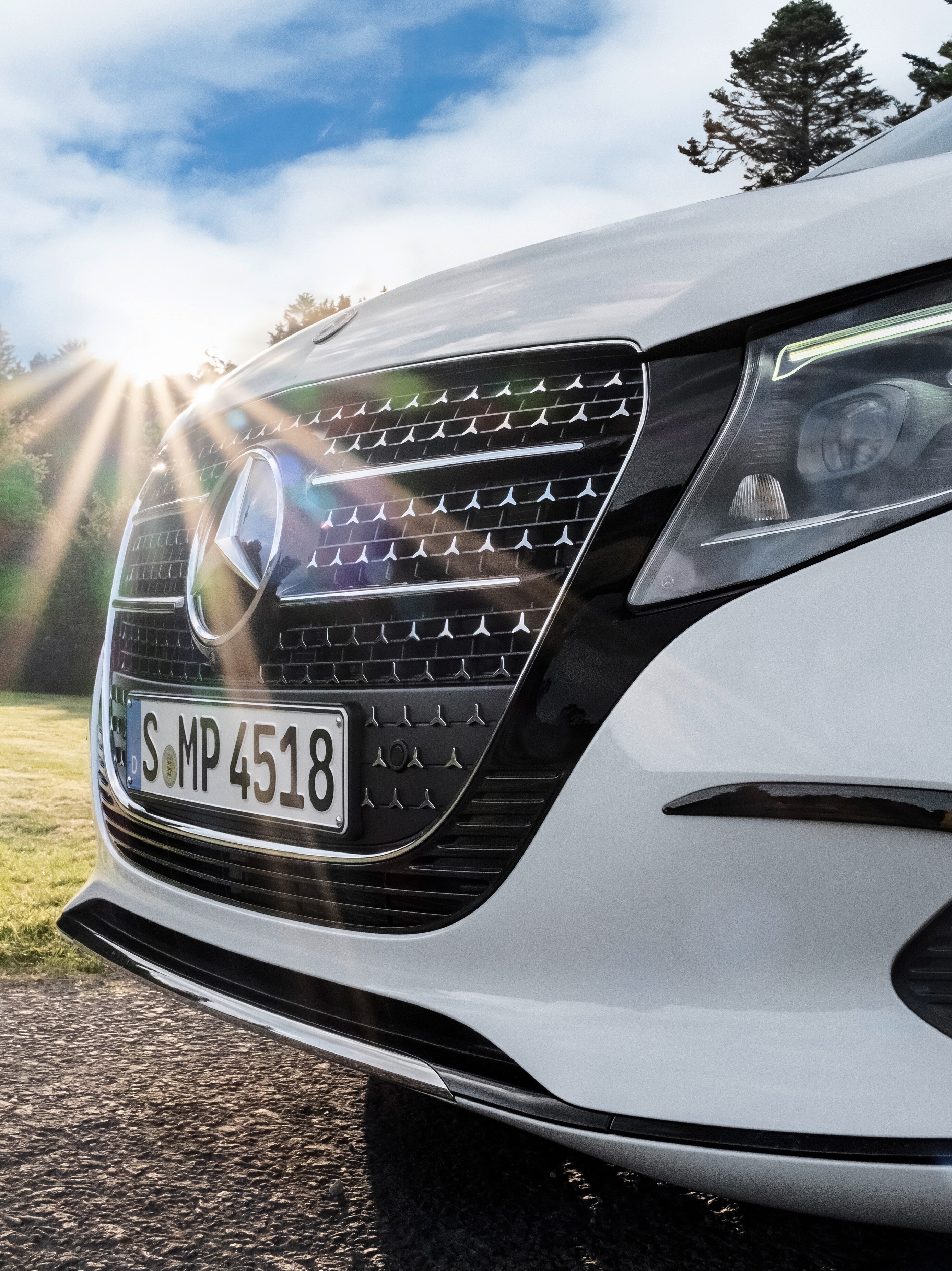 Närbild av V-Klass Marco Polo.