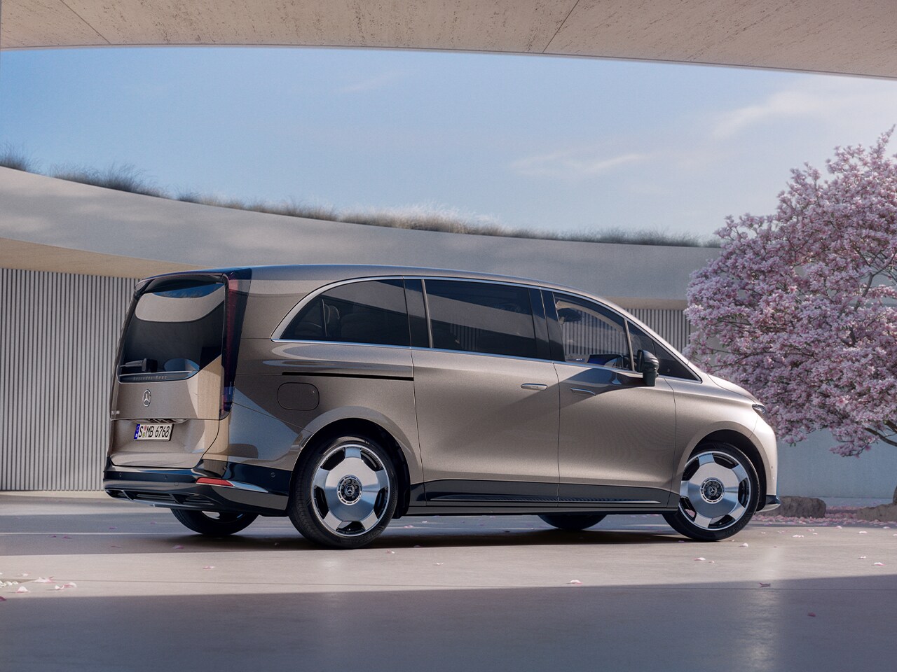 Mercedes-Benz VLE sedd snett från sidan.