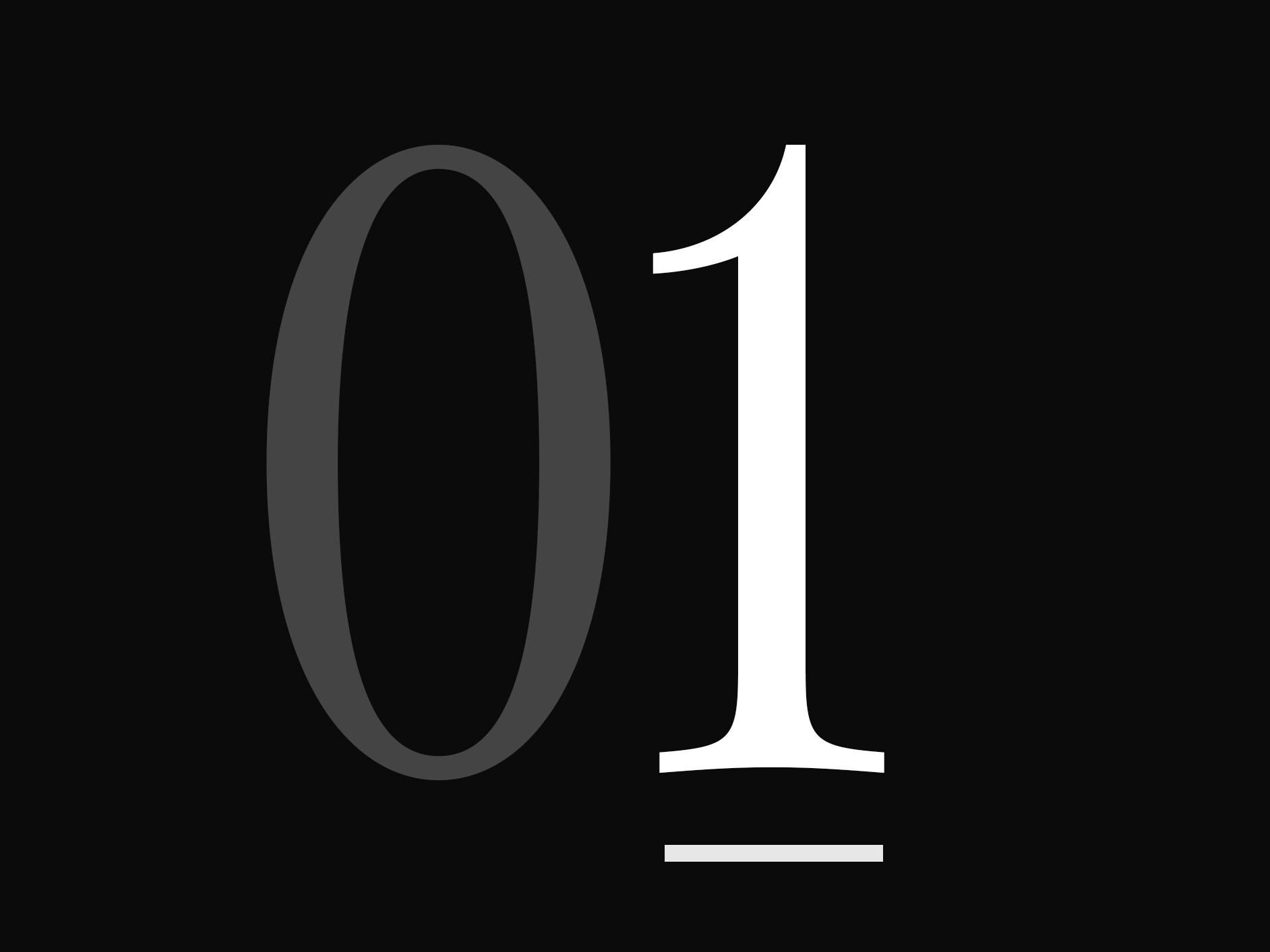 En stor siffra ”01”