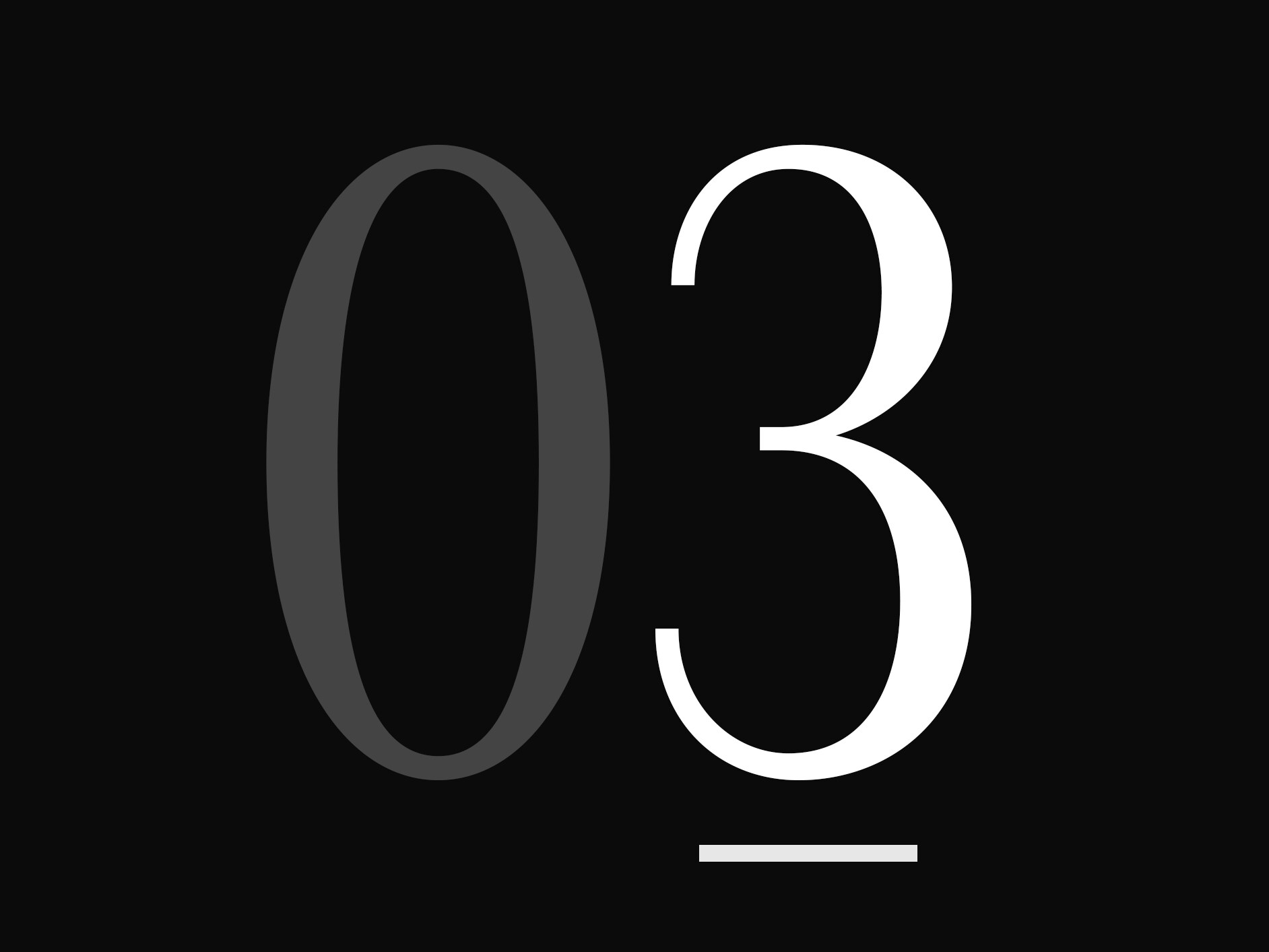 En stor siffra ”03”