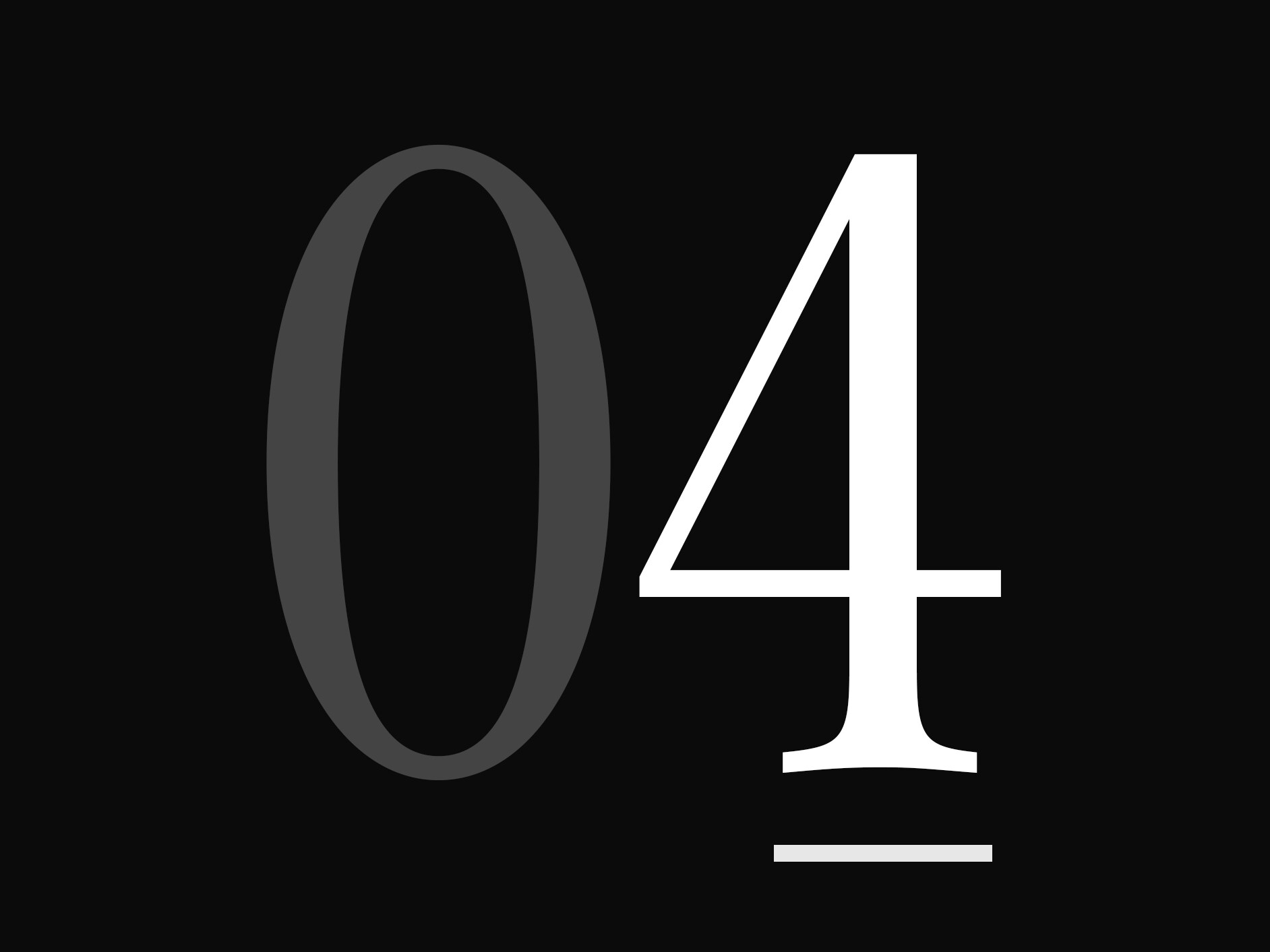 En stor siffra ”04”