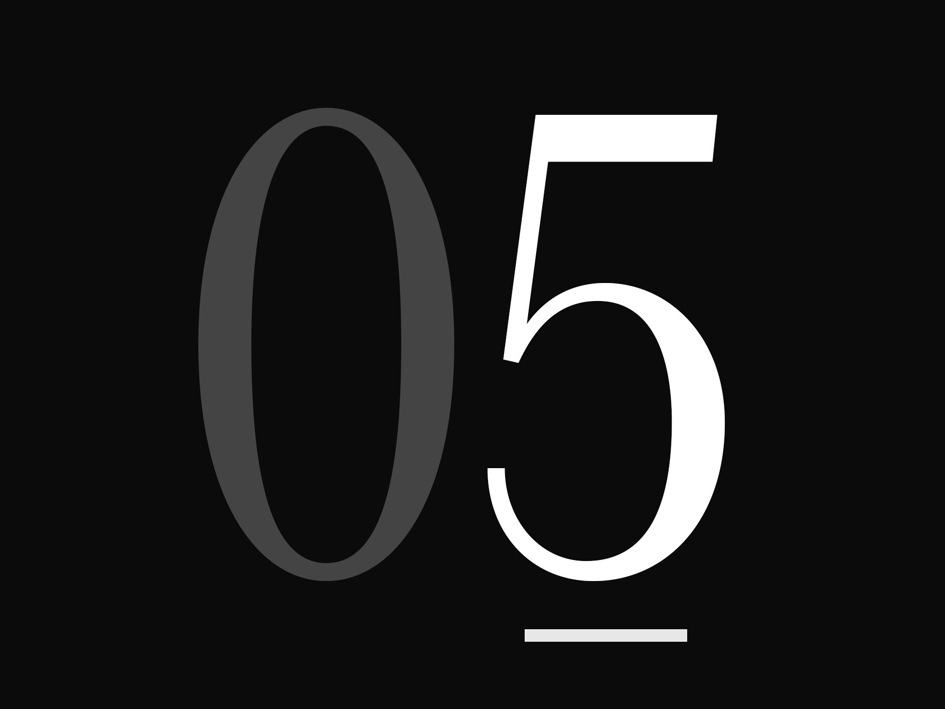 En stor siffra ”05”