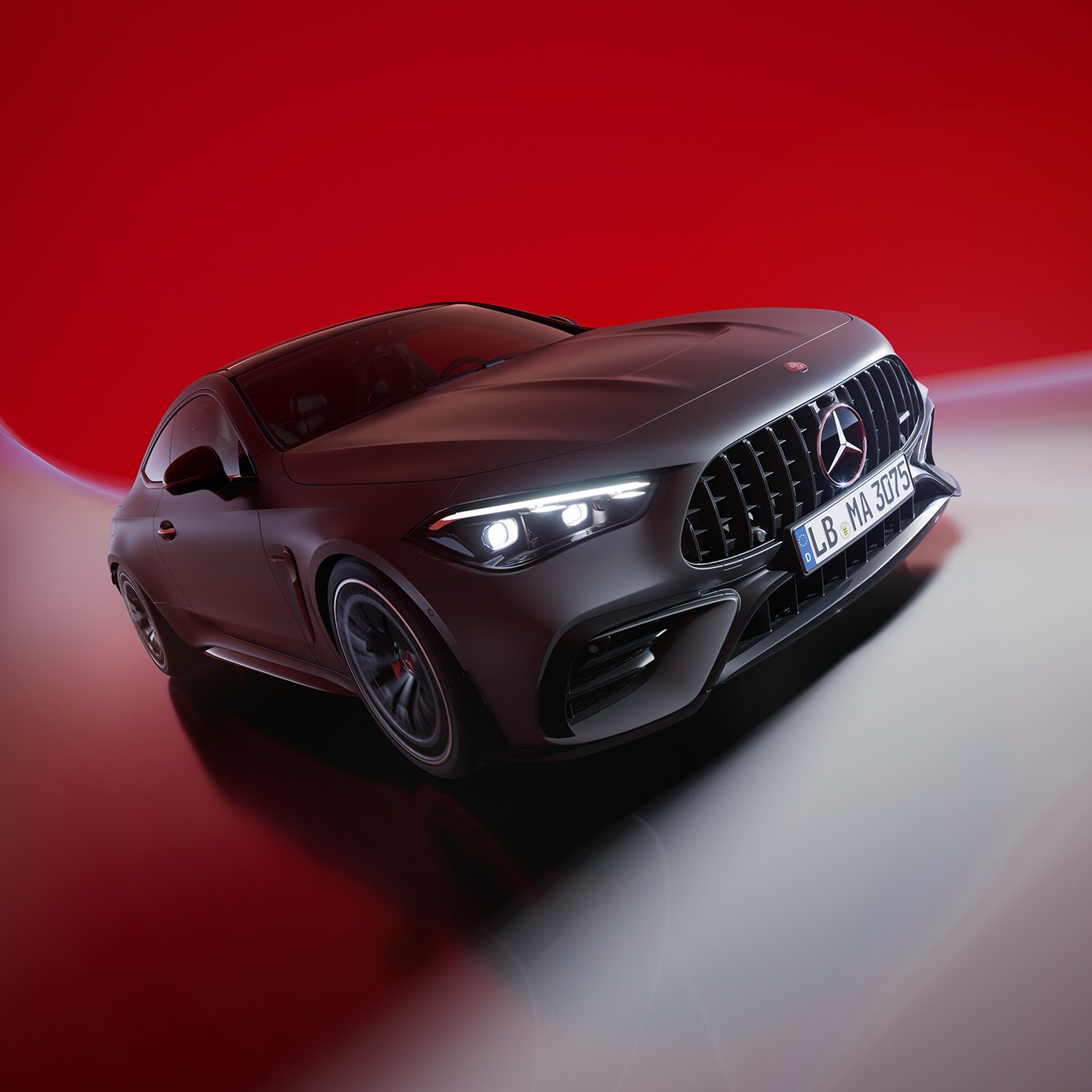 Mercedes-AMG CLE Coupé sedd framifrån i vinkel
