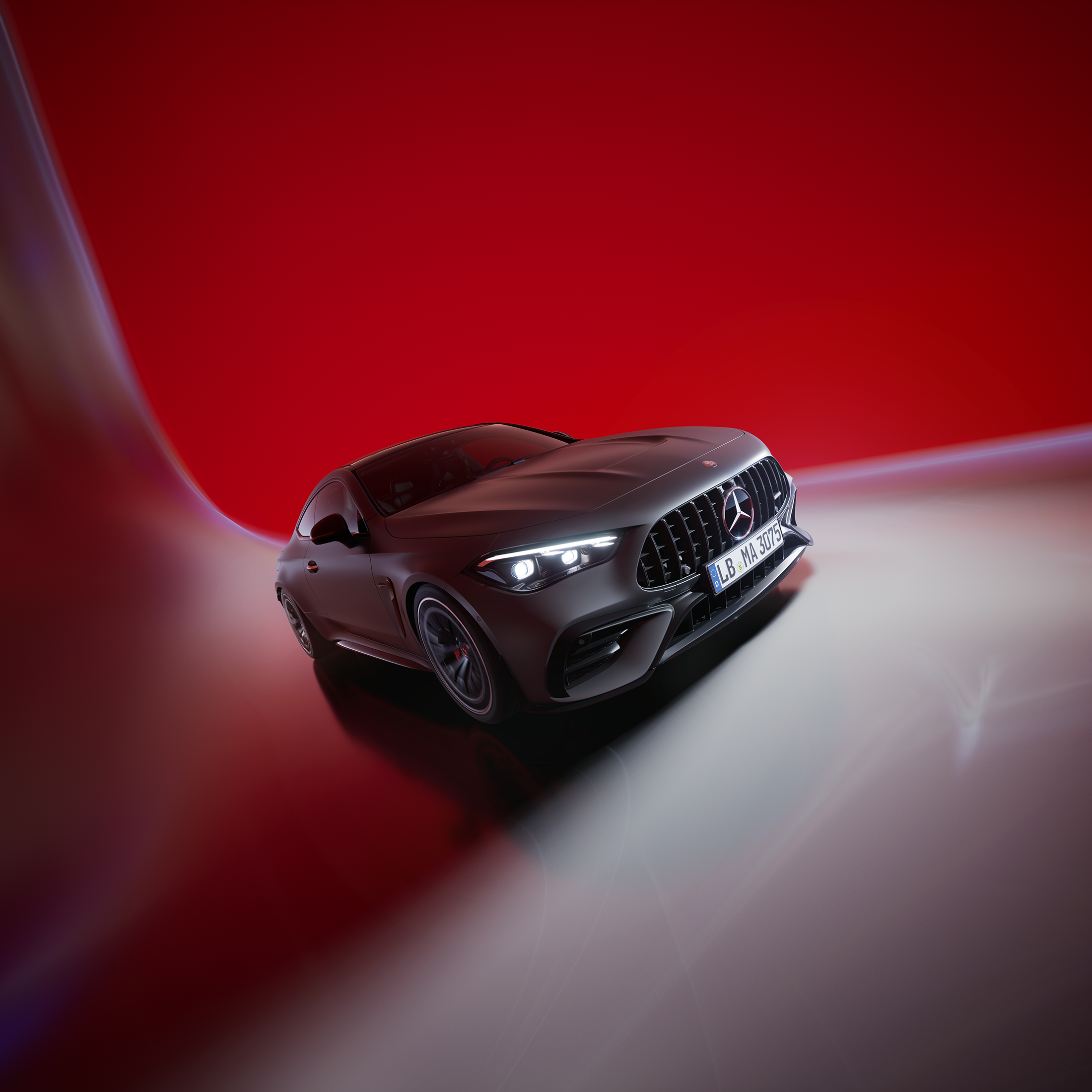Mercedes-AMG CLE Coupé sedd framifrån i vinkel