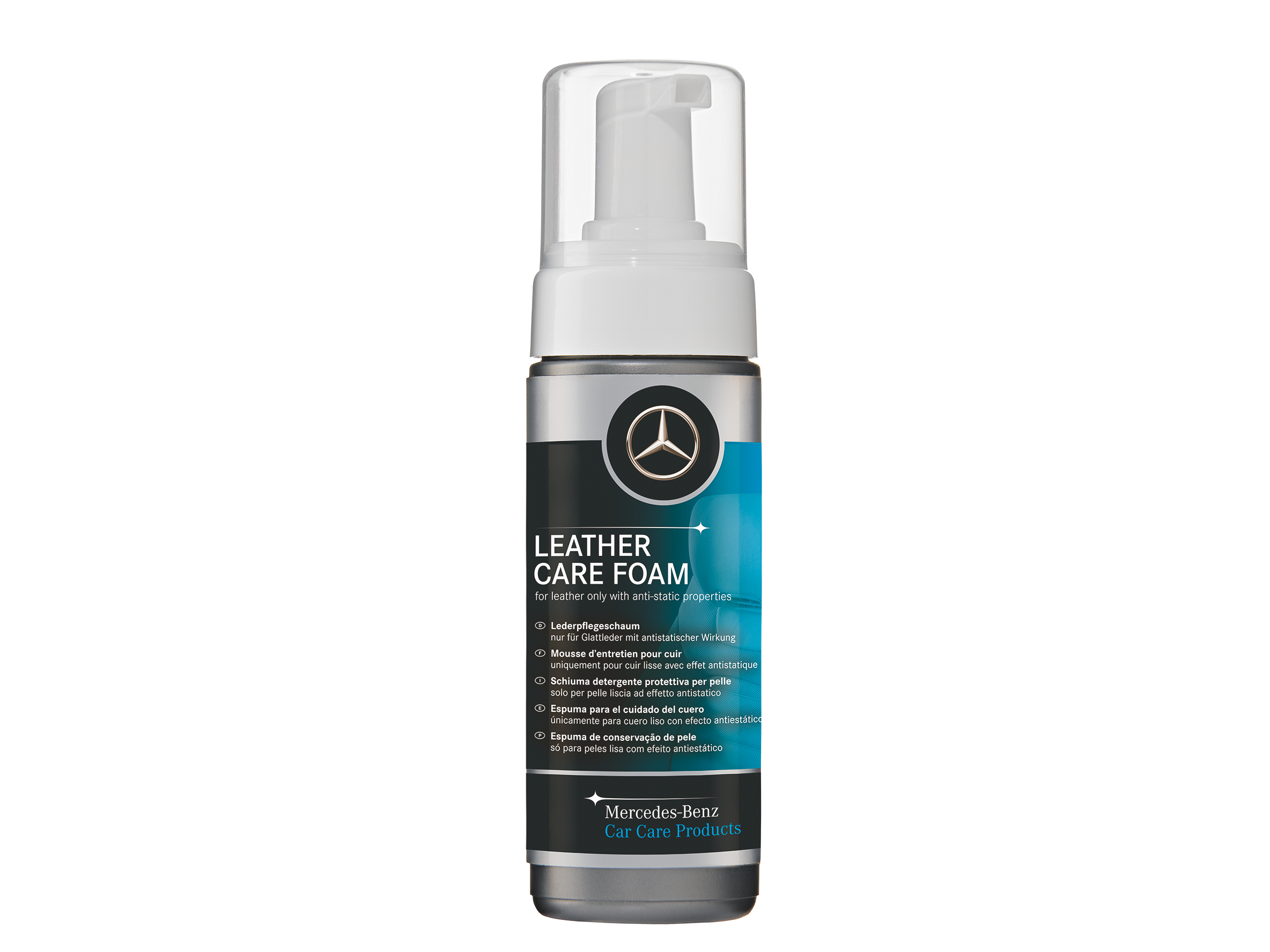 Mercedes-Benz läderrengöringsskum på sprayflaska. 