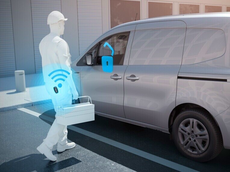 Nyckellös upplåsning med KEYLESS-GO i Mercedes-Benz Citan Skåpbil