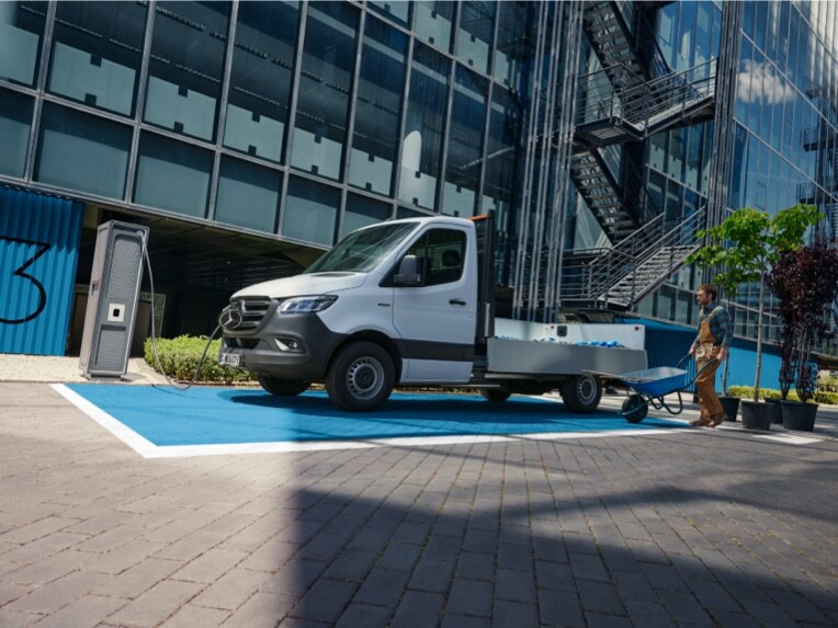 Mercedes-Benz eSprinter Chassi som laddas