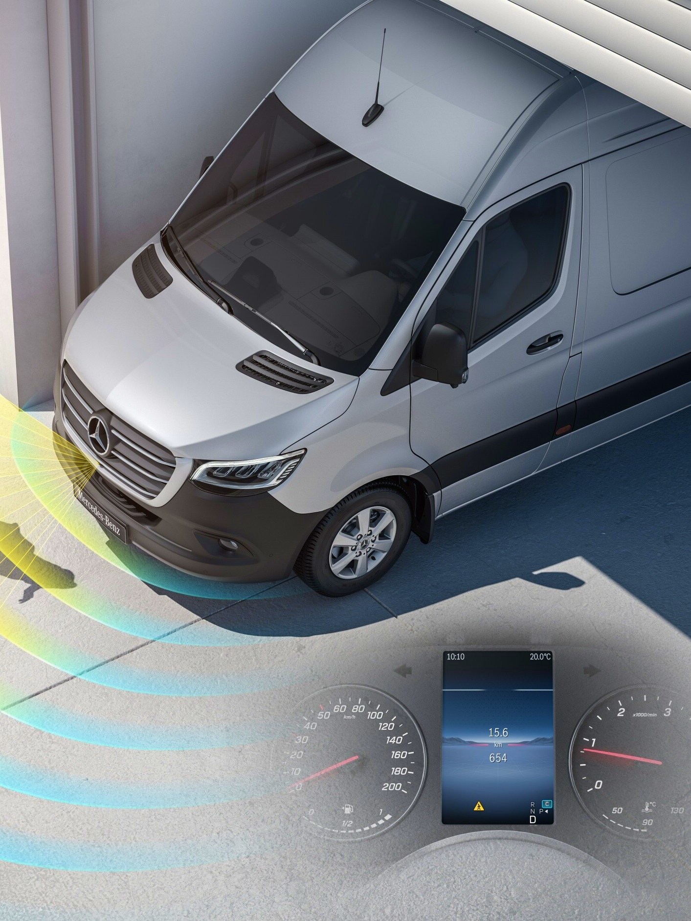 Assistenten för igångkörningsinformation (MOIS) i Mercedes-Benz eSprinter Skåpbil