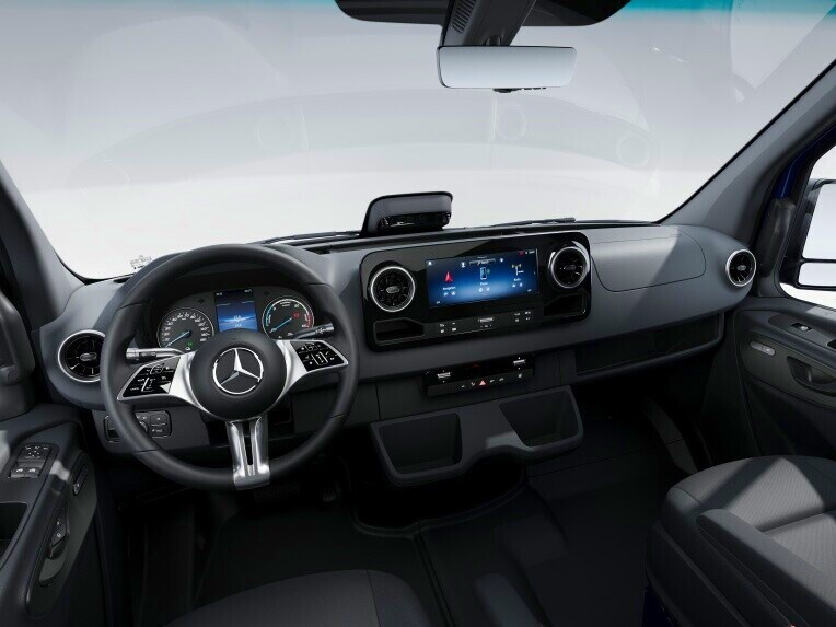 Förarhytten hos Mercedes-Benz eSprinter Skåpbil i designversion PRO