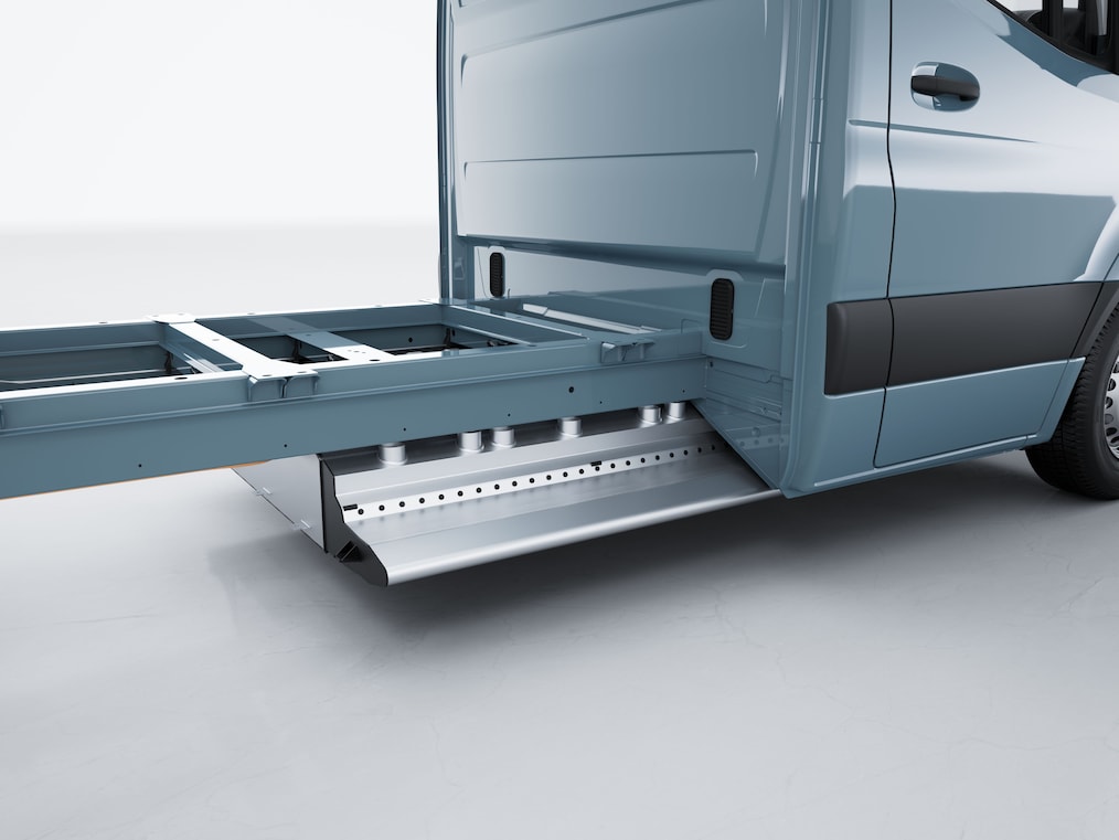 Högspänningsbatteriet i Mercedes-Benz eSprinter Chassi.