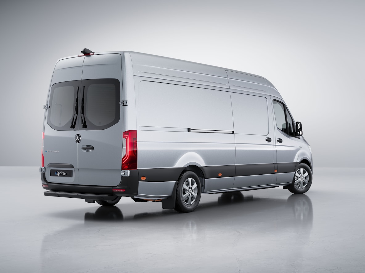 Exteriören hos Mercedes-Benz eSprinter skåpbil.
