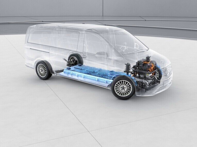 Högvoltsbatteri för en Mercedes-Benz transportbil