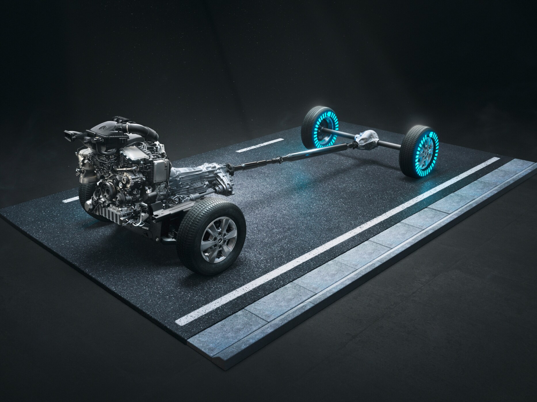 4x4 fyrhjulsdrift med torque-on-demand hos Sprinter Chassibil.