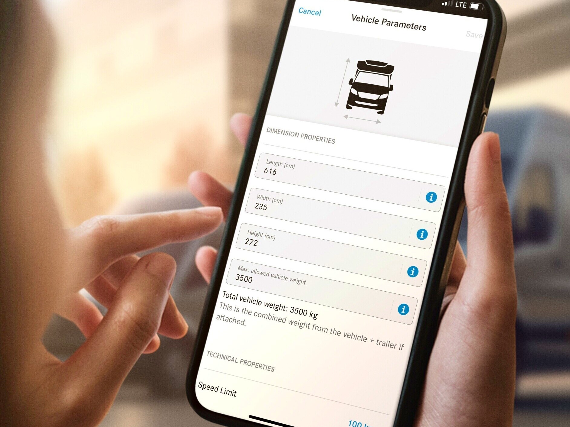 Digitala tjänster för en Mercedes-Benz Transportbil.