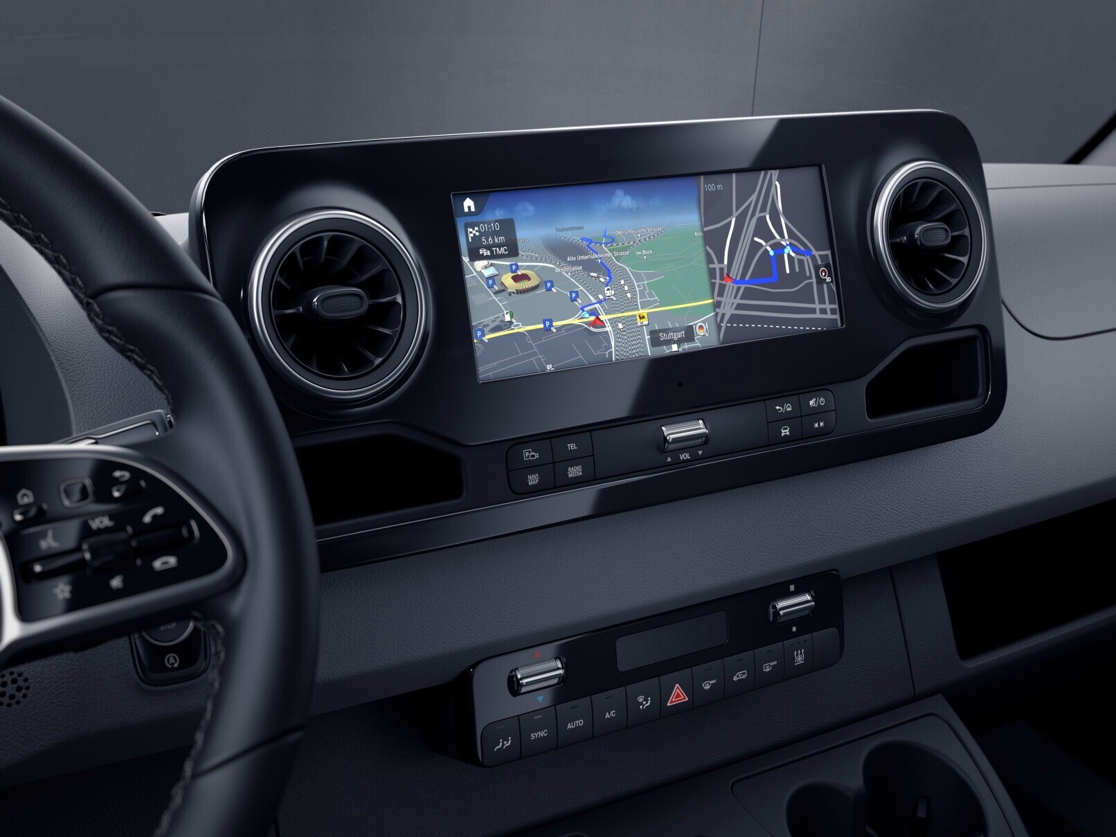 Lätt lastbil | Sprinter Chassi | Mercedes-Benz Transportbilar MBUX multimediesystem i Sprinter Chassi från Mercedes-Benz