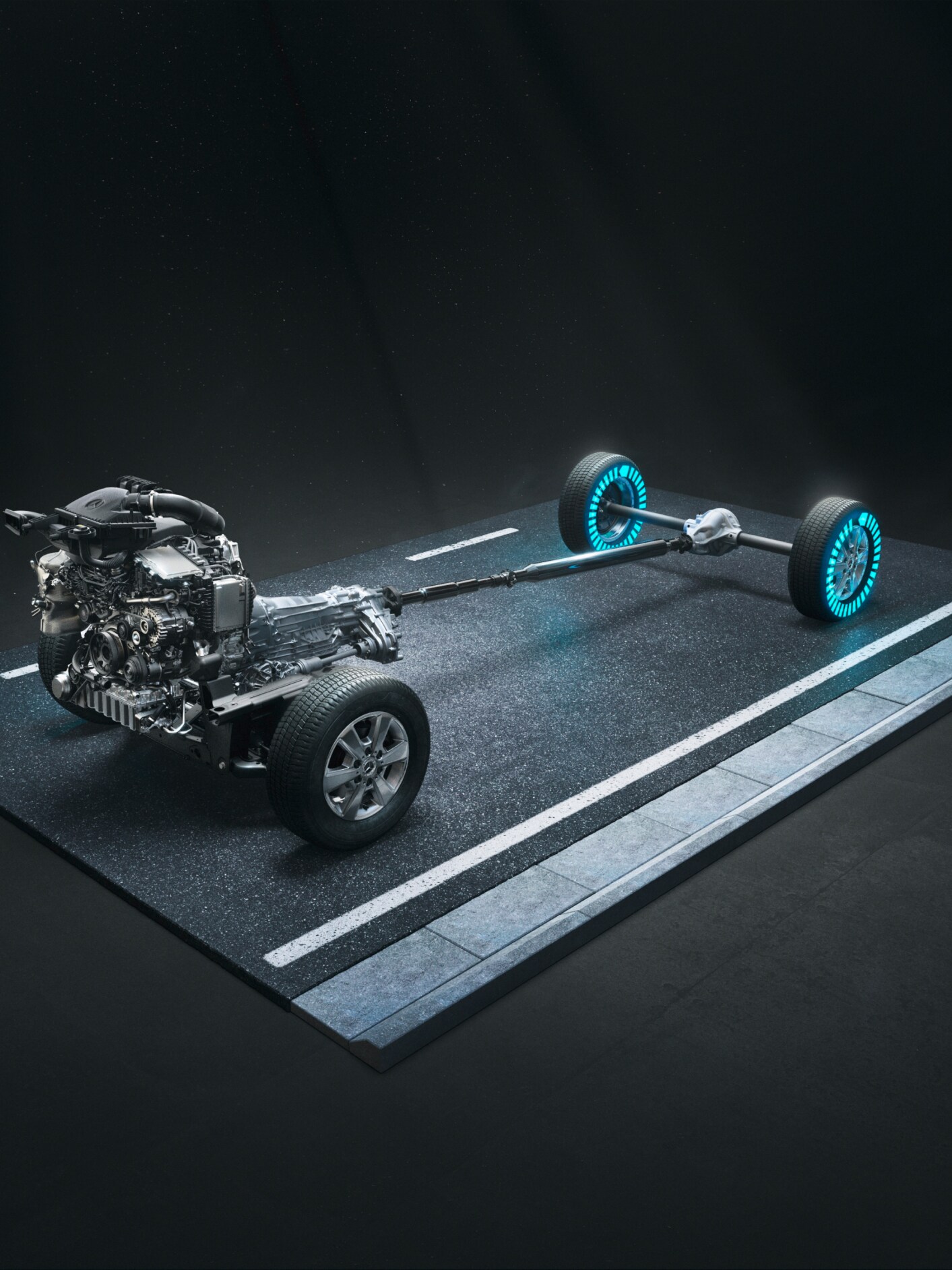 Fyrhjulsdrift 4x4 med torque-on-demand i Sprinter Skåpbil