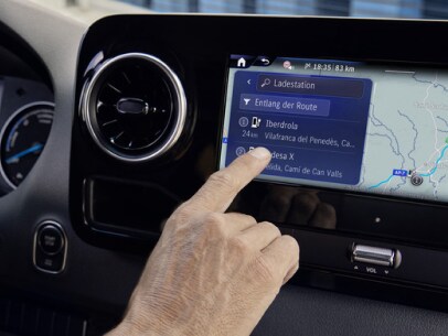 Användning av Mercedes-Benz digitala tjänster för navigation i en eSprinter