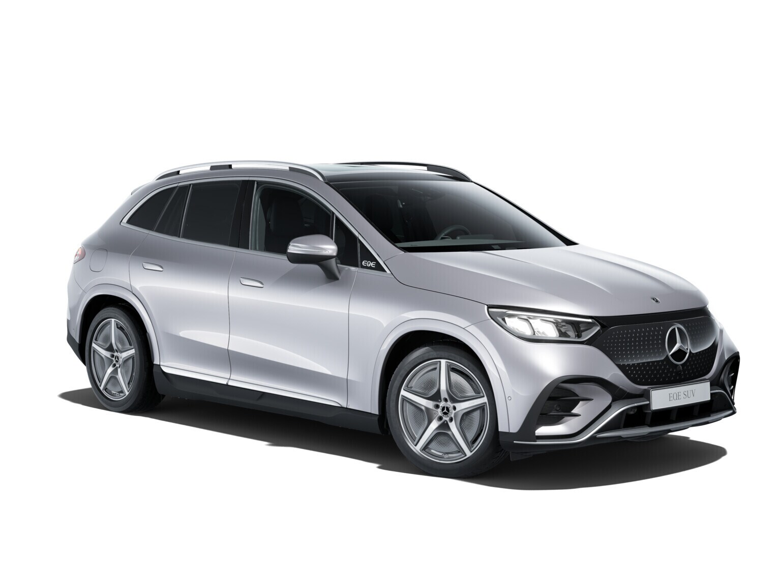 Mercedes-Benz EQE SUV på färgglad bakgrund