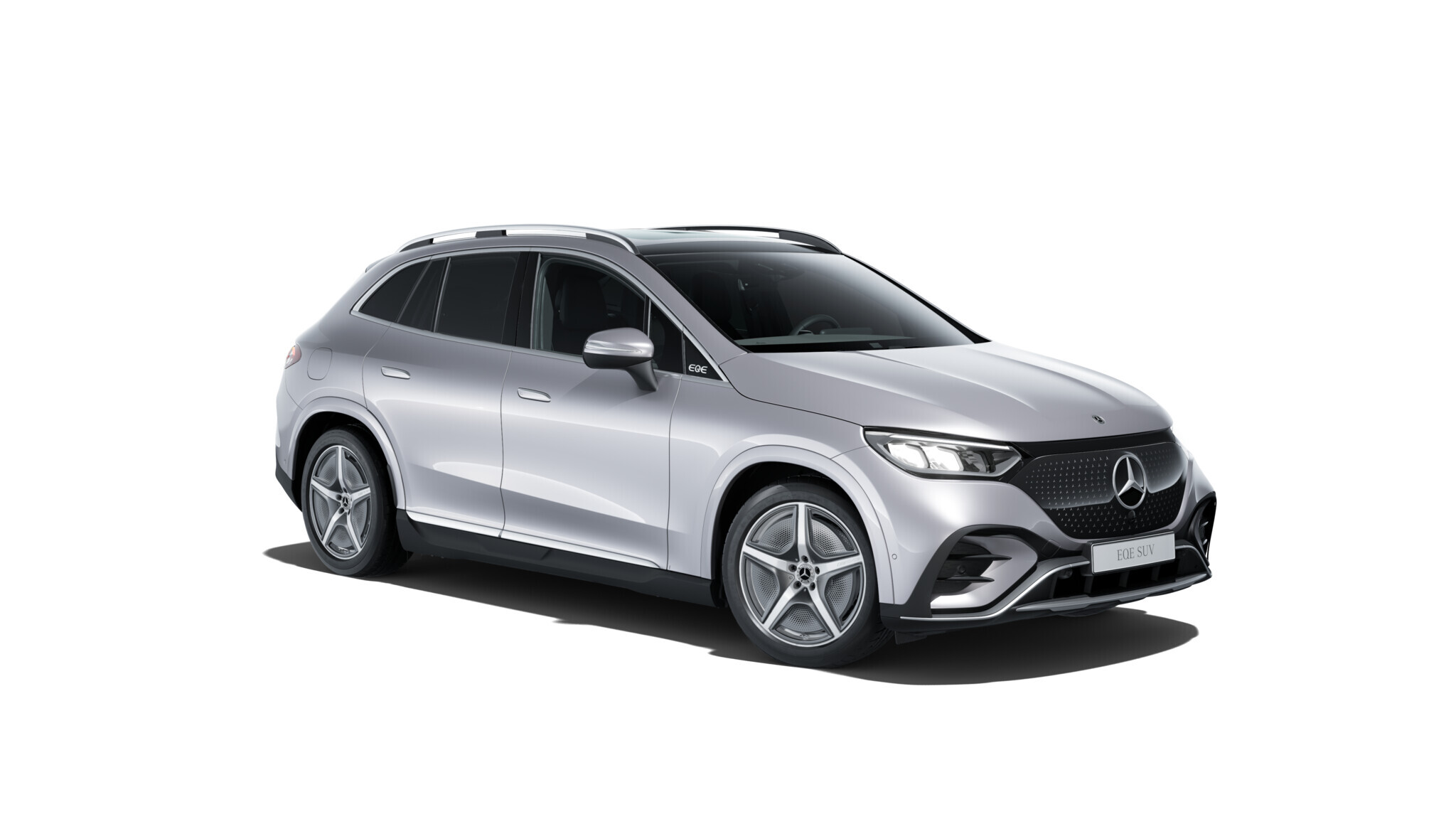 EQE SUV Special Edition | Laddning ingår | Mercedes-Benz Mercedes-Benz EQE SUV på färgglad bakgrund