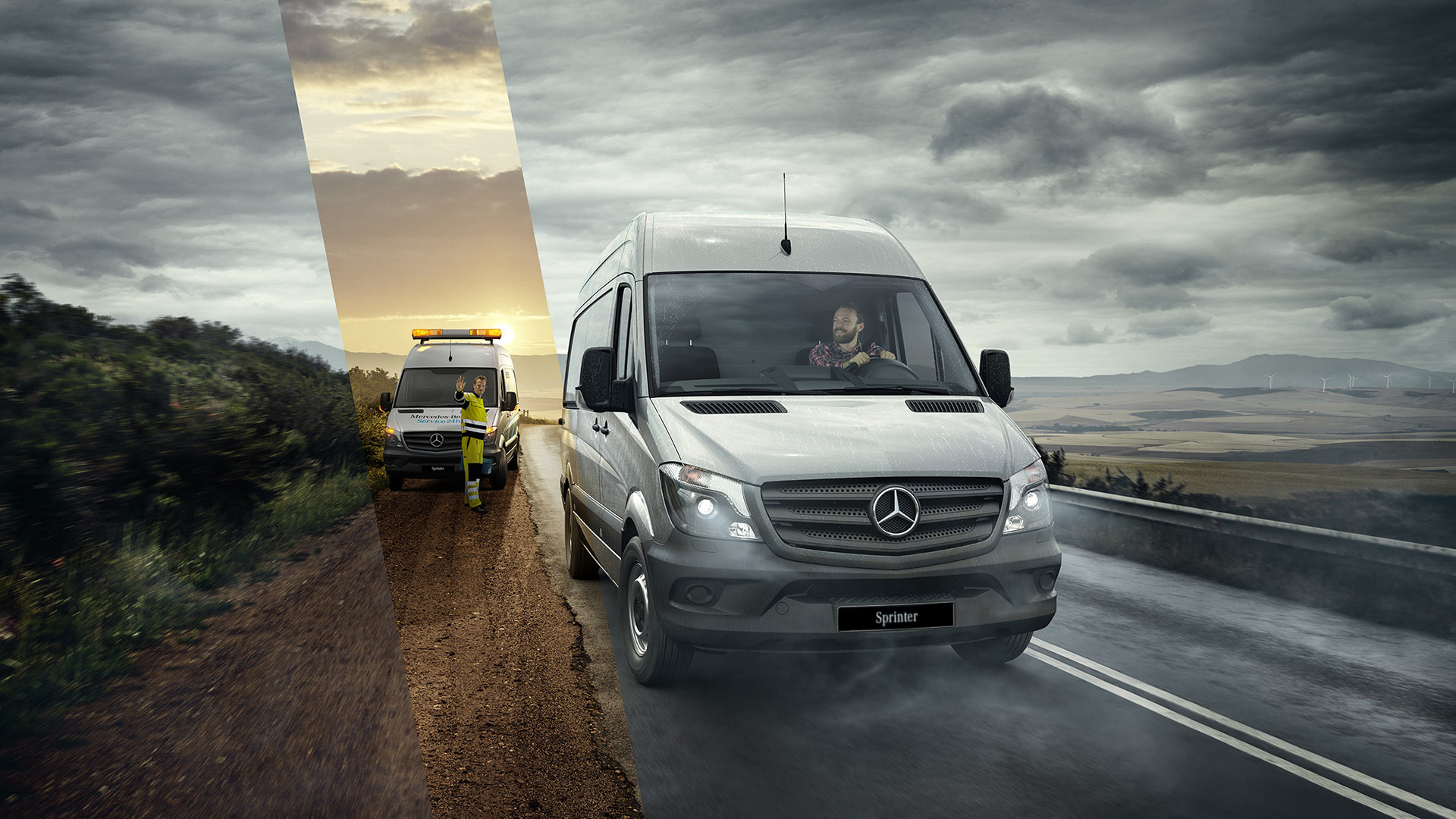 MobiloVan | Service för husbilar | Mercedes-Benz Transportbilar Mercedes-Benz Sprinter skåpbilar i arbete och på landsväg