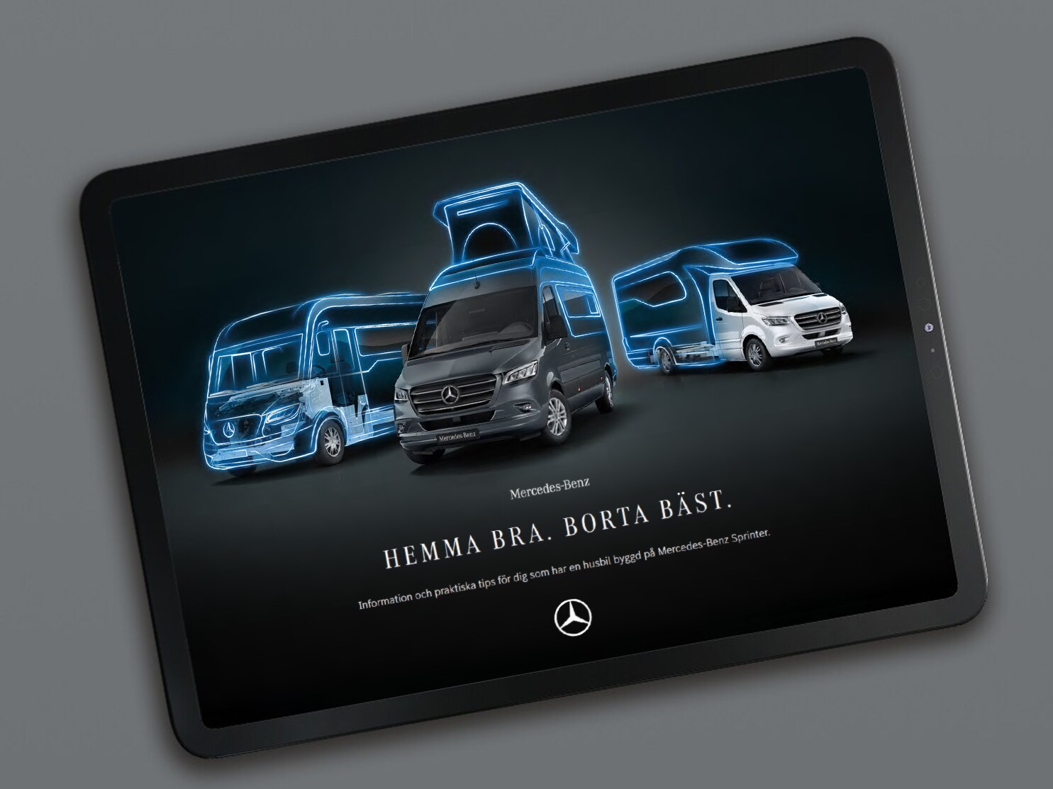 Mercedes-Benz Sprinter broschyr visas på surfplatta