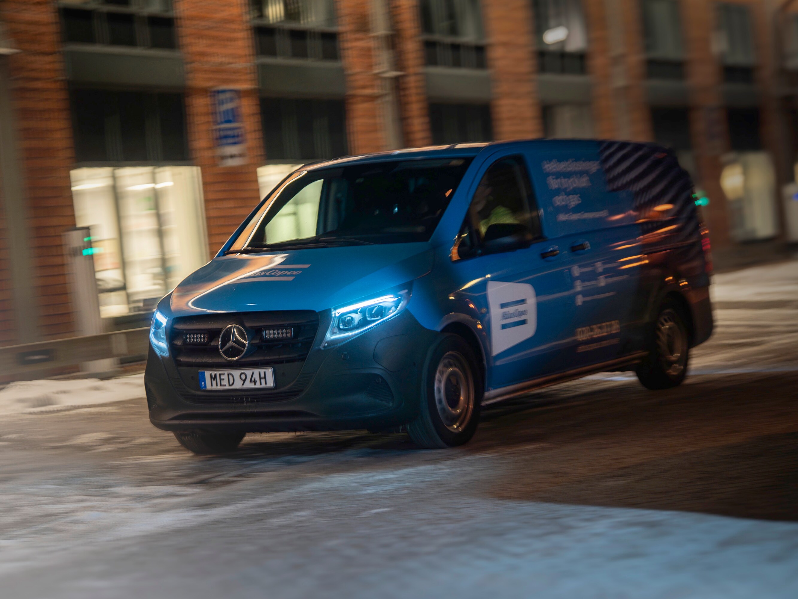 Eldriven Mercedes-Benz eVito från Atlas Copco
