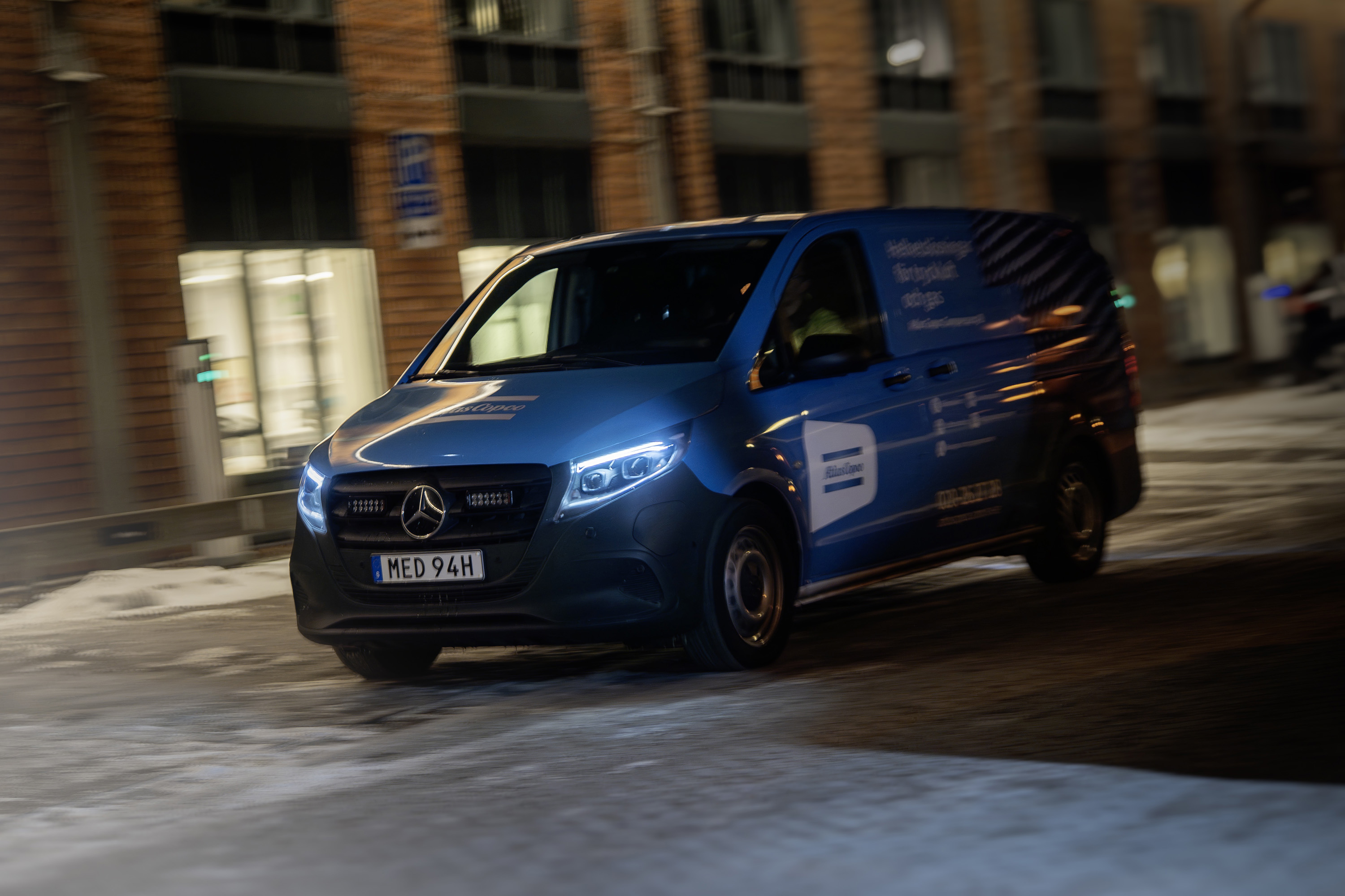 Eldrivna transportbilar | Mercedes-Benz Transportbilar Eldriven Mercedes-Benz eVito från Atlas Copco